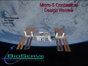 Micro-5 Conceptual Design Review