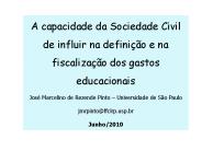 A capacidade da Sociedade Civil de influir na defini