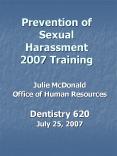 Prevention of Sexual Harassment 2007 Training PowerPoint PPT Presentation
