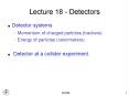 Lecture 18 - Detectors PowerPoint PPT Presentation