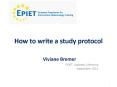 How to write a study protocol PowerPoint PPT Presentation