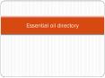 Essential oil Directory PowerPoint PPT Presentation