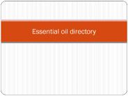 Essential oil Directory