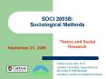 SOCI 2003B: Sociological Methods PowerPoint PPT Presentation