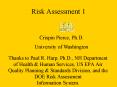 Risk Assessment 1 PowerPoint PPT Presentation