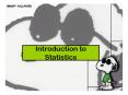 Introduction to Statistics PowerPoint PPT Presentation