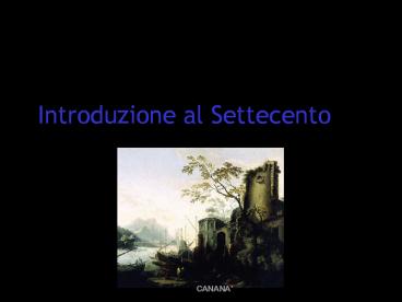 Introduzione al Settecento