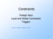 Constraints
