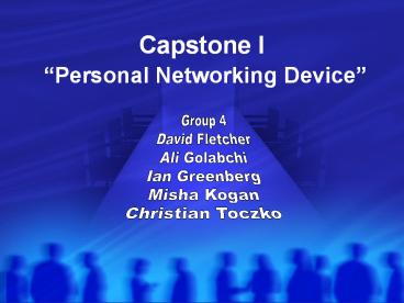 Capstone I  