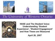 NSSE and The Student Voice: Understanding 