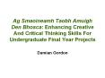 Ag Smaoineamh Taobh Amuigh Den Bhosca: Enhancing Creative And Critical Thinking Skills For Undergraduate Final Year Projects Damian Gordon PowerPoint PPT Presentation