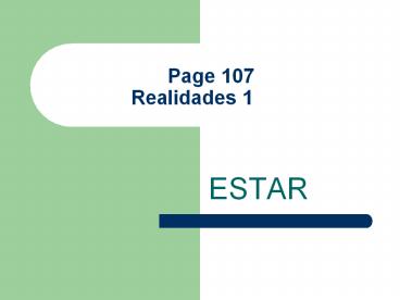 Page 107 Realidades 1