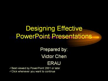 Designing Effective PowerPoint Presentations