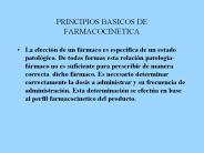 PRINCIPIOS BASICOS DE FARMACOCINETICA