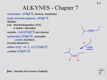 ALKYNES - Chapter 7