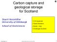 Carbon capture and geological storage for Scotland PowerPoint PPT Presentation