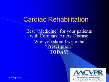 Cardiac Rehabilitation