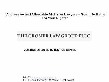 Michigan Sex Crimes Lawyer - Thecromerlawgroup.com