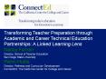 Transforming Teacher Preparation through Academic and Career Technical Education Partnerships: A Linked Learning Lens PowerPoint PPT Presentation