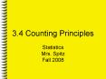 3.4 Counting Principles PowerPoint PPT Presentation