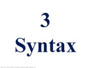 3 Syntax