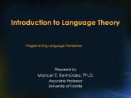 Introduction to Language Theory