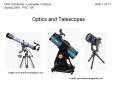 Optics and Telescopes PowerPoint PPT Presentation