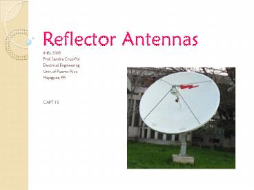 Reflector Antennas
