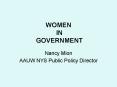 WOMEN IN GOVERNMENT PowerPoint PPT Presentation