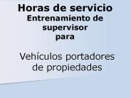 Horas de servicio Entrenamiento de supervisor para