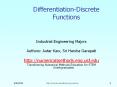 Differentiation-Discrete Functions PowerPoint PPT Presentation