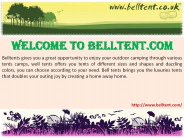 Welcome to belltent.com