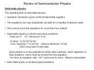 Review of Semiconductor Physics