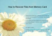 How to Recover Files from Memory Card
