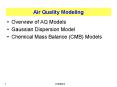 Air Quality Modeling PowerPoint PPT Presentation