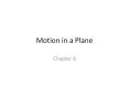 Motion in a Plane PowerPoint PPT Presentation