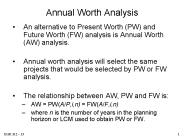 Annual Worth Analysis