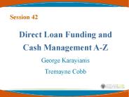 Direct Loan Funding and Cash Management A-Z