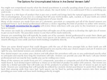 The Options For Uncomplicated Advice In Are Dental