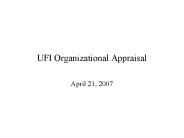 UFI Organizational Appraisal