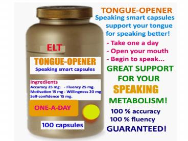 Special Offer! 4 speaking activities in 1 session!