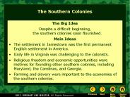 The Southern Colonies