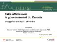 Faire affaire avec le gouvernement du Canada Une approche en 5  PowerPoint PPT Presentation