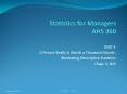 Statistics for Managers AHS 360 PowerPoint PPT Presentation