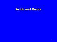 Acids and Bases