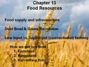 Chapter 13 Food Resources