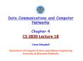 Data Communications and Computer Networks Chapter 4 CS 3830 Lecture 18 PowerPoint PPT Presentation