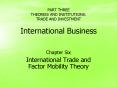 PART THREE THEORIES AND INSTITUTIONS: TRADE AND INVESTMENT International Business PowerPoint PPT Presentation