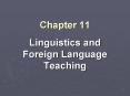 Linguistics and Foreign Language Teaching PowerPoint PPT Presentation