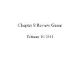Chapter 8 Review Game PowerPoint PPT Presentation